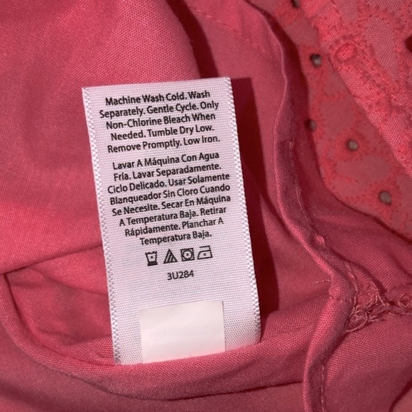 Time and Tru summer coral eyelet dress size 22 new with tags - Picture 10 of 10